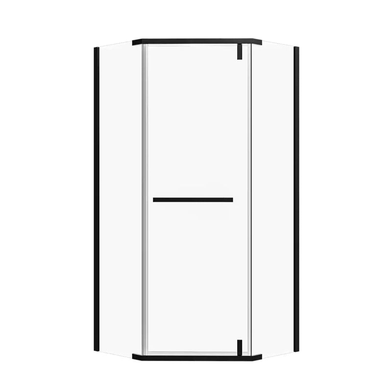 Velora Series 36"W *72"H Semi-Frameless Corner Shower Enclosure, 1/4" Tempered Glass