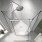 Frameless Neo-Angle Shower Enclosure color:chrome