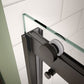 Sliding Glass Shower Doors Semi-Frameless color:matte black