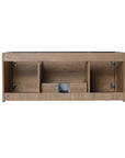 Interior view of 47" wall mounted bathroom vanity with sink showing dual cabinets and center plumbing space | Ace Decor