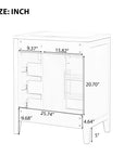 30" single freestanding bathroom vanity with high-quality painted finish and solid wood frame | Ace Decor