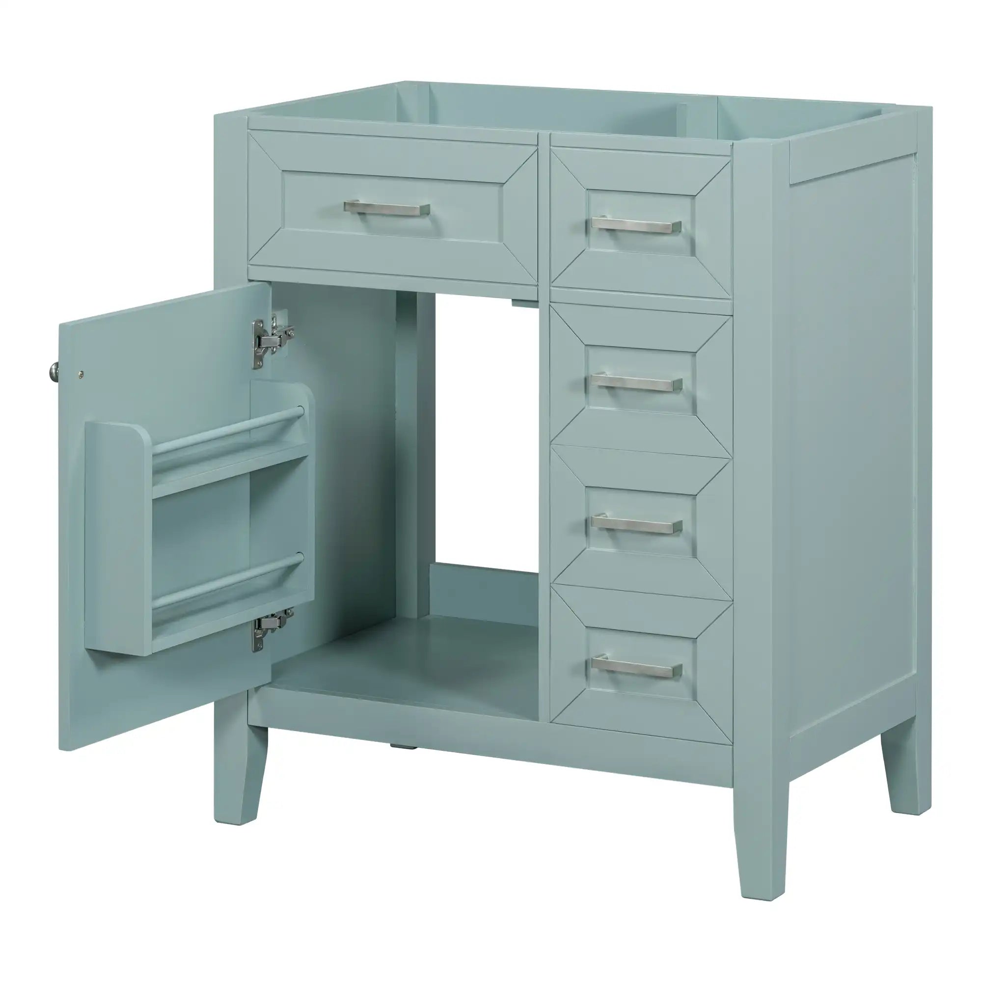 30" single freestanding bathroom vanity with door rack storage | Ace Decor