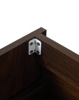 Antirust hardware close up in the 48 inch wall-mounted bathroom vanity.