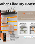 carbon fiber best heated towel rack 18 x 27 with precise temperature control 115–155°F | Ace Decor