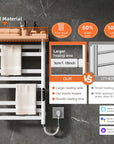 18 x 27 white hot towel warmer for home with wider heating bars and efficient even heat distribution | Ace Decor