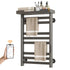 Thervon Series 18" x 27" Smart Heated Towel Rack with 3-Zone Heating Bars & Dry-Wet Separation Shelf – Gray