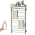 Thervon-Plus Series 21" x 33" 11-Bar Smart Heated Towel Rack with Storage Shelf – White