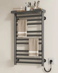 Thervon-Plus 11-Bar Smart Heated Towel Rack, featuring WiFi app control, LED touch panel, and voice assistant compatibility.
