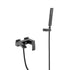 AURELIA Matte Black Wall-Mounted Bathtub Faucet with Hand Shower Set