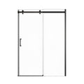 54" x 74" Frameless Single Sliding Shower Door - 5/16'' Tempered Glass, Adjustable (56''-60'')
