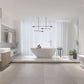 Freestanding Soaking Bathtub with Overflow in color:White