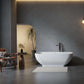 Luxury Solid Surface Freestanding Soaking Bathtub color:white