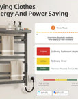 Energy-saving 18 x 27 gray hot towel warmer with timer mode and 160W low power consumption | Ace Decor