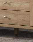 Close-up of sturdy vanity legs and wood cabinet base, designed for stability and no wobbling | Ace Decor