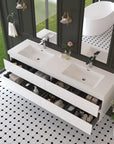 71 inch bathroom vanity with double sinks and fully extended storage drawers | Ace Decor