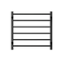 22 x 20 black heating towel racks with minimalist square design and durable stainless steel finish | Ace Decor