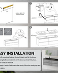 Easy installation guide for grey floating vanity | Ace Decor