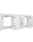 Elysian 84" Freestanding Bathroom Vanity with Double Sinks – White