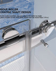 Bypass Barn Shower Door color:chrome