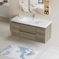 47/59" Modern Floating Bathroom Vanity with Resin Top Basin color: Ash Grey | sink: single