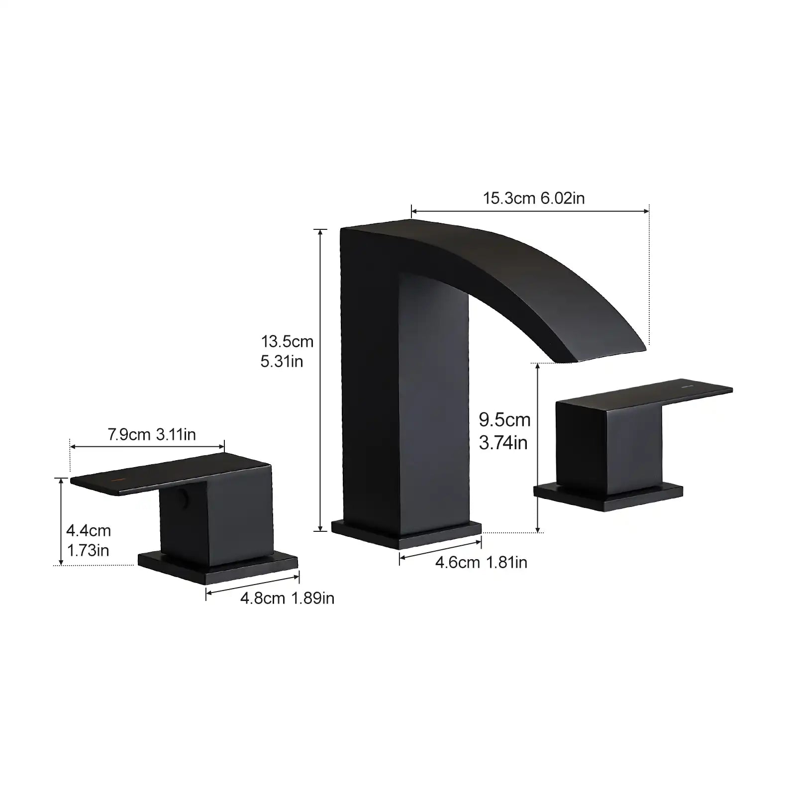 Summit Series 8&quot; Matte Black Bathroom Faucet with Easy-Install Design