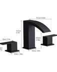 Summit Series 8" Matte Black Bathroom Faucet with Easy-Install Design