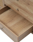 Soleil 60" Bathroom Vanity with Sink, Natural Wood Cabinet with Drawers