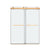 Gorgeous Double Sliding Frameless Shower Door With 3/8 Inch Clear Glass color:brushed gold