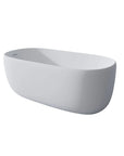 Lissome 51" stone resin freestanding bathtub with deep soaking design.