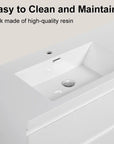 71 X 20 Modern Floating Double Sink Bathroom Vanity - Wall Mounted Storage Cabinet color: White