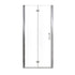 34 x 72 bi-fold semi-frameless shower door front view in chrome finish.