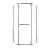Velora Series 36 x 72 semi-framed pivot shower enclosure in chrome finish with tempered glass and stainless steel frame | Ace Decor