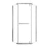 Velora Series 36 x 72 semi-framed pivot shower enclosure in chrome finish with tempered glass and stainless steel frame | Ace Decor