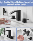 Summit Series 8" Matte Black Bathroom Faucet with Easy-Install Design