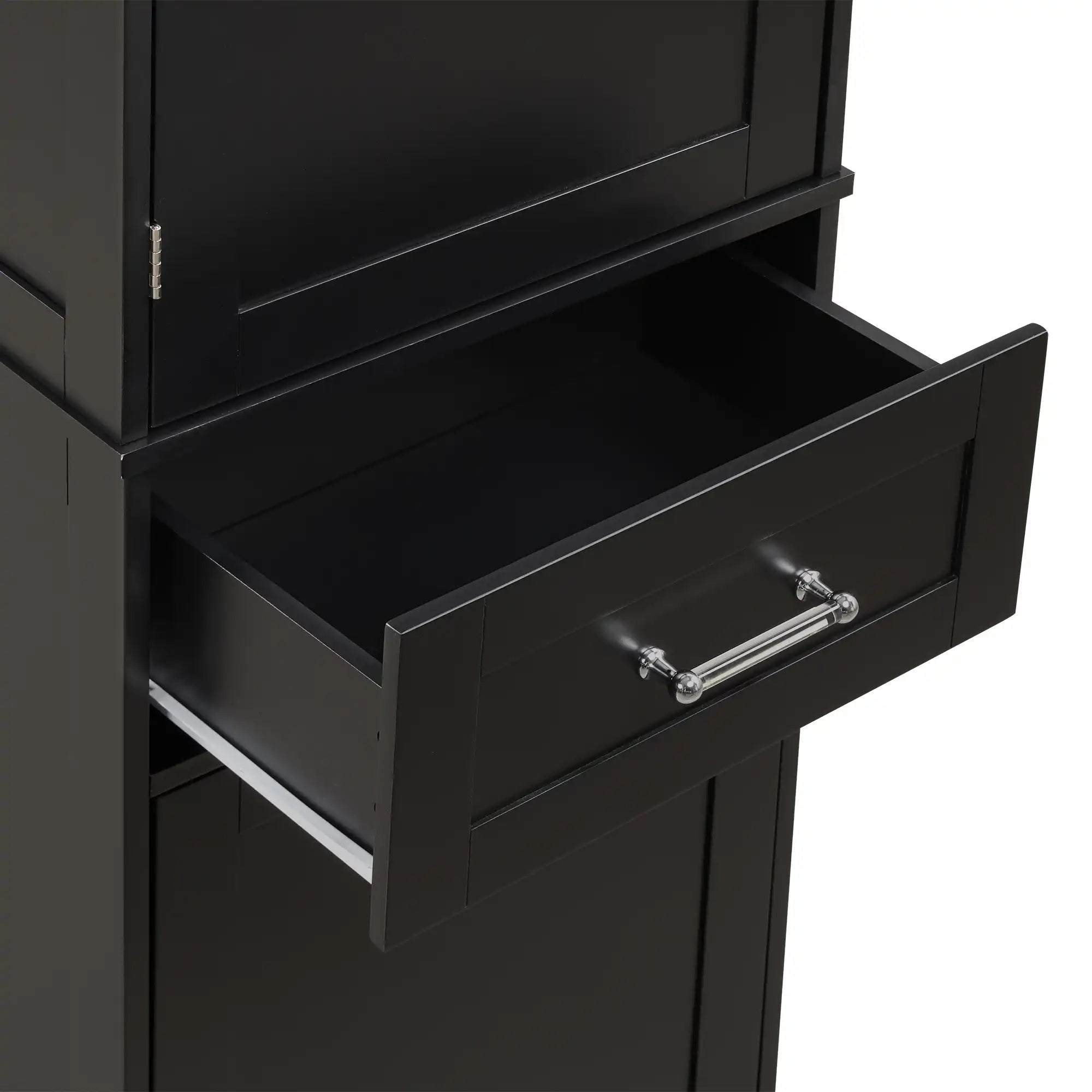 Valmor 68.1” Tall Bathroom Storage Cabinet in Black