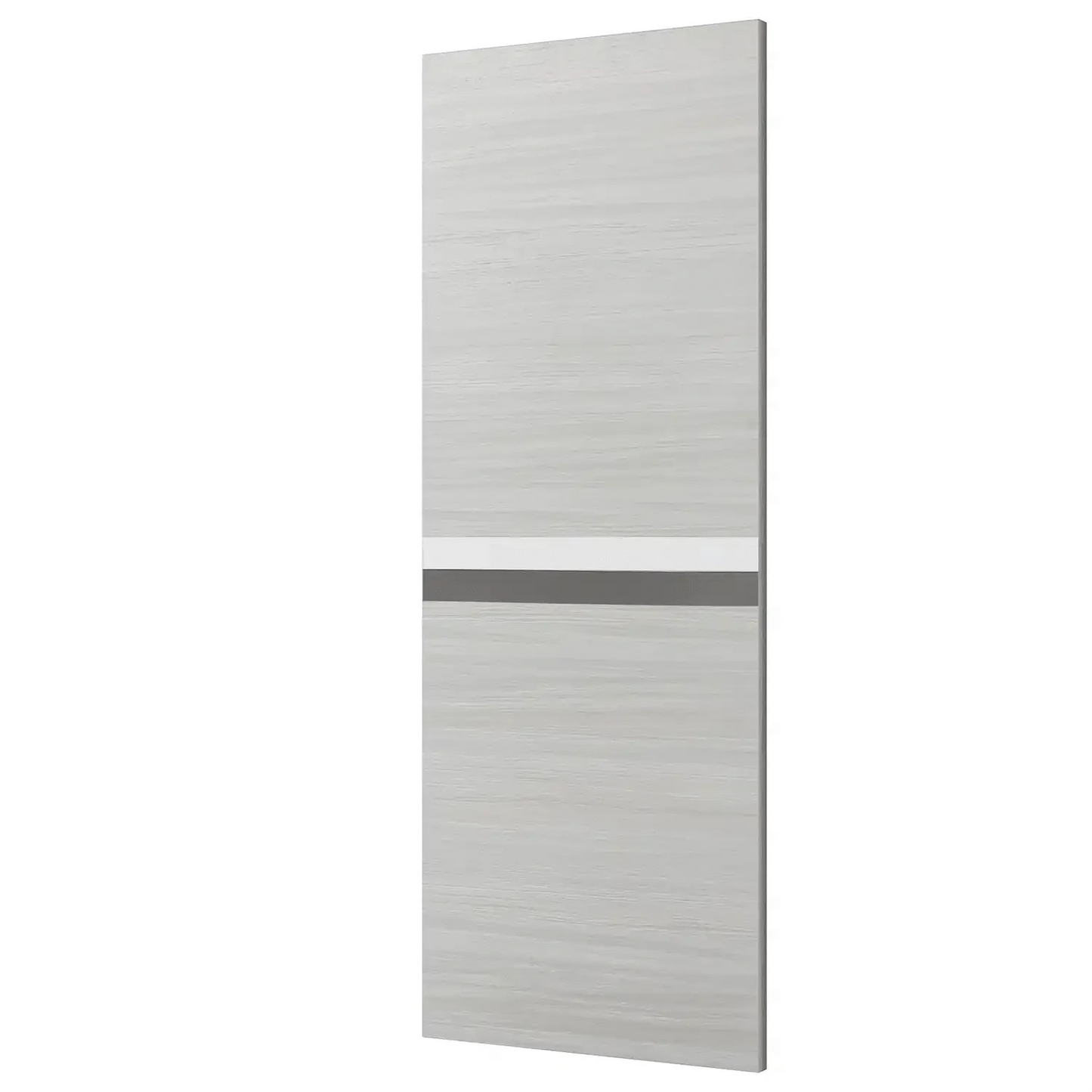 Melamine Integrated Barn Door Slab with 6.6FT Sliding Track Kit color:gray