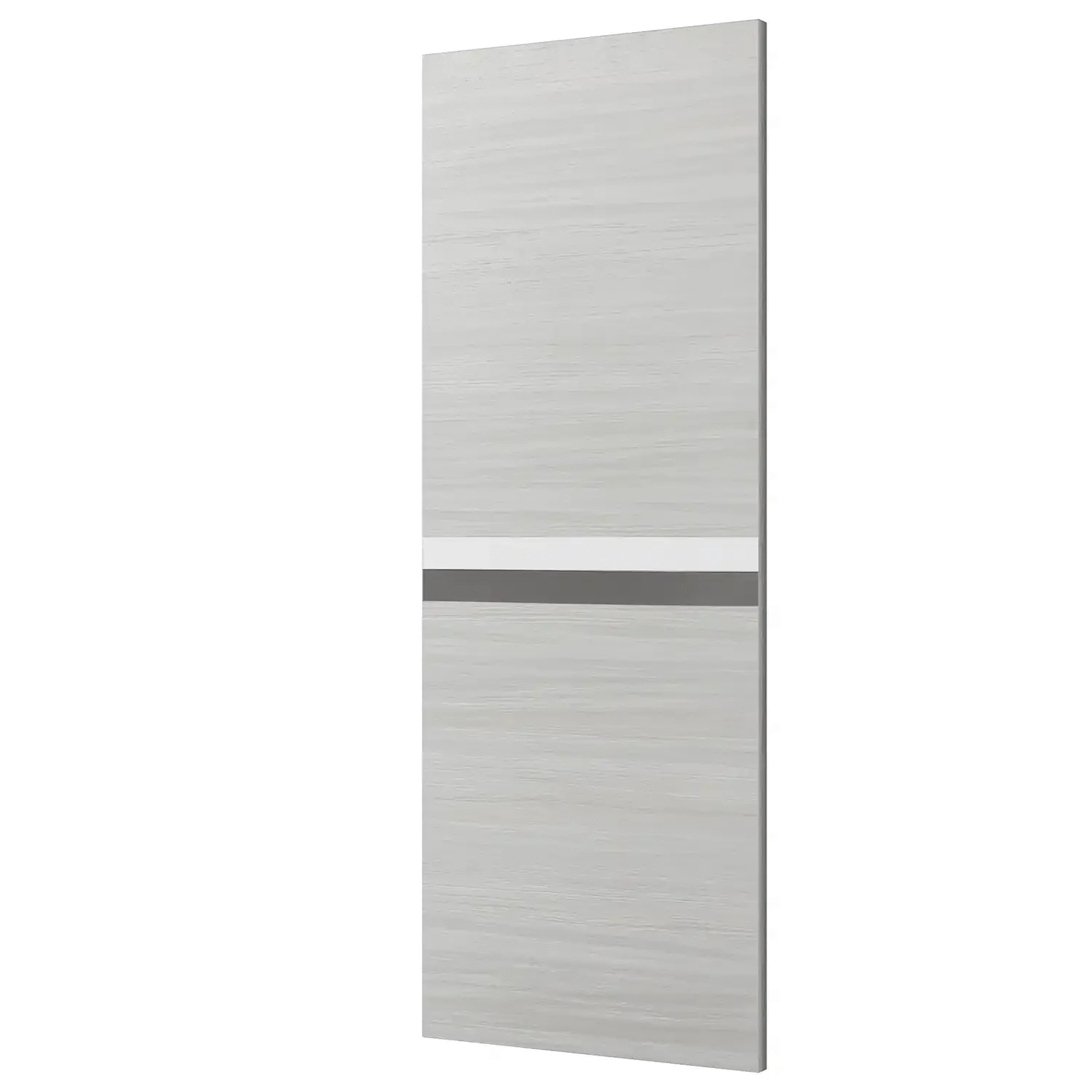 Melamine Integrated Barn Door Slab with 6.6FT Sliding Track Kit color:gray