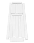 Five Panel Real Primed Barn Door Slab with 6.6FT Barn Door Sliding Hardware color: White