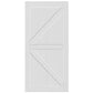 K Style Real Primed Barn Door Slab with 6.6FT Barn Door Sliding Hardware color:white