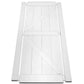 K Style Real Primed Barn Door Slab with 6.6FT Barn Door Sliding Hardware color:white