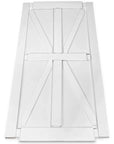 Star Style Real Primed Barn Door with 6.6FT Barn Door Sliding Hardware color:white