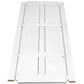 Six Paneled Real Primed Barn Door Slab with 6.6FT Barn Door Sliding Hardware color: white