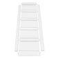 Five Grid Real Primed Door Slab with 6.6FT Barn Door Sliding Hardware color: white