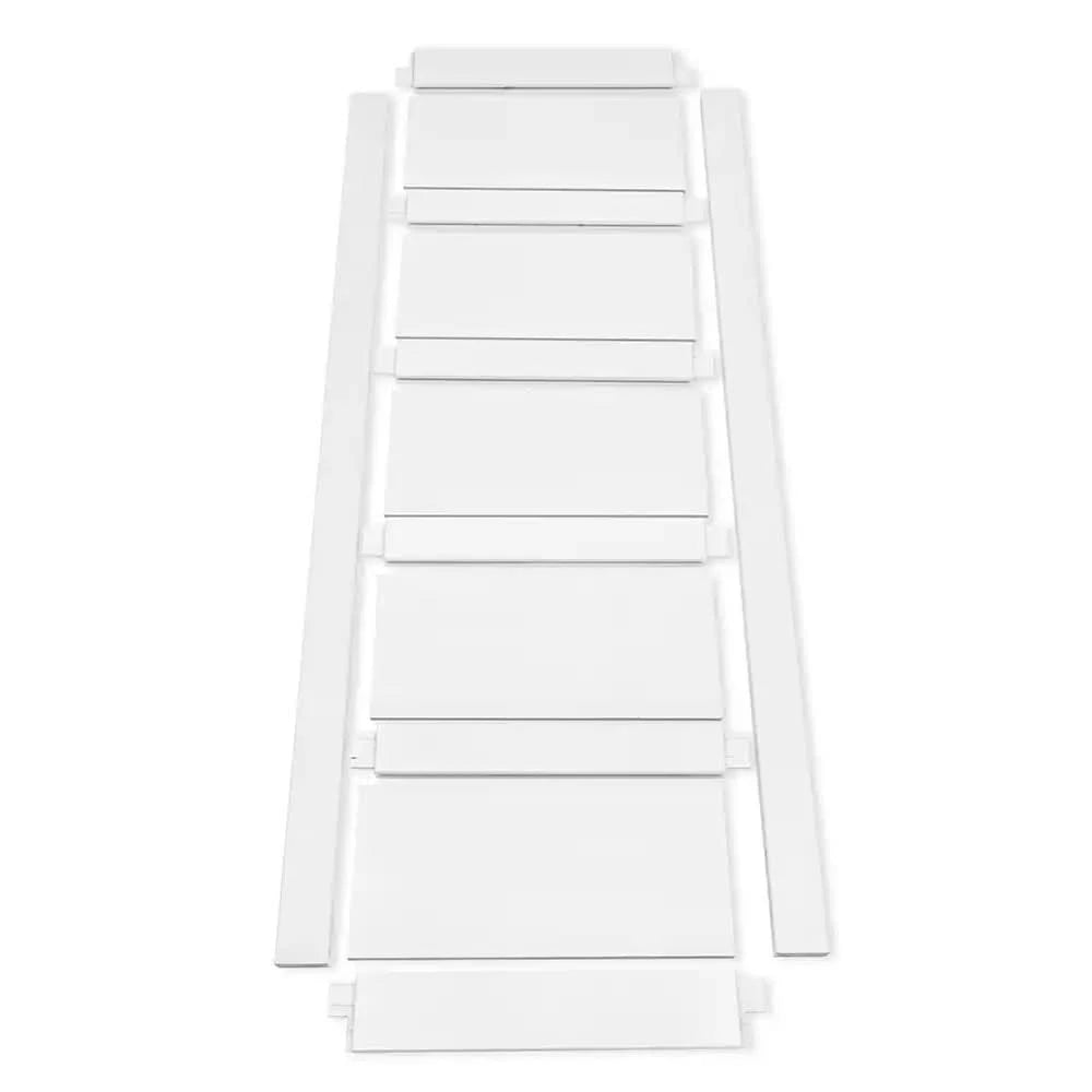 Five Grid Real Primed Door Slab with 6.6FT Barn Door Sliding Hardware color: white