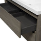 Floating Bathroom Vanity with Resin Top Basin & Soft Close Drawers - Modern Wall-Mounted Storage Cabinet color: Ash Grey