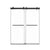 Gorgeous Double Sliding Frameless Shower Door With 3/8 Inch Clear Glass color:matte black