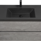 Floating Bathroom Vanity with Quartz Sand Basin and Soft Close Drawers color: Grey