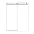 60 x 76 frameless glass sliding shower door with brushed nickel hardware | Ace Decor