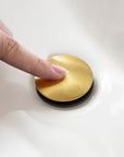 Aurora Series Widespread Bathroom Sink Faucet in Brushed Gold