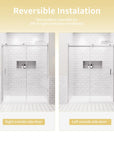 ACE DECOR Frameless Sliding Shower Doors color:chrome